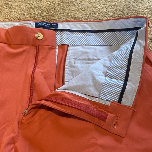 Peter Millar Crown Comfort Preppy Shorts Nylon Rose Pink Size 33 - Picture 3 of 10